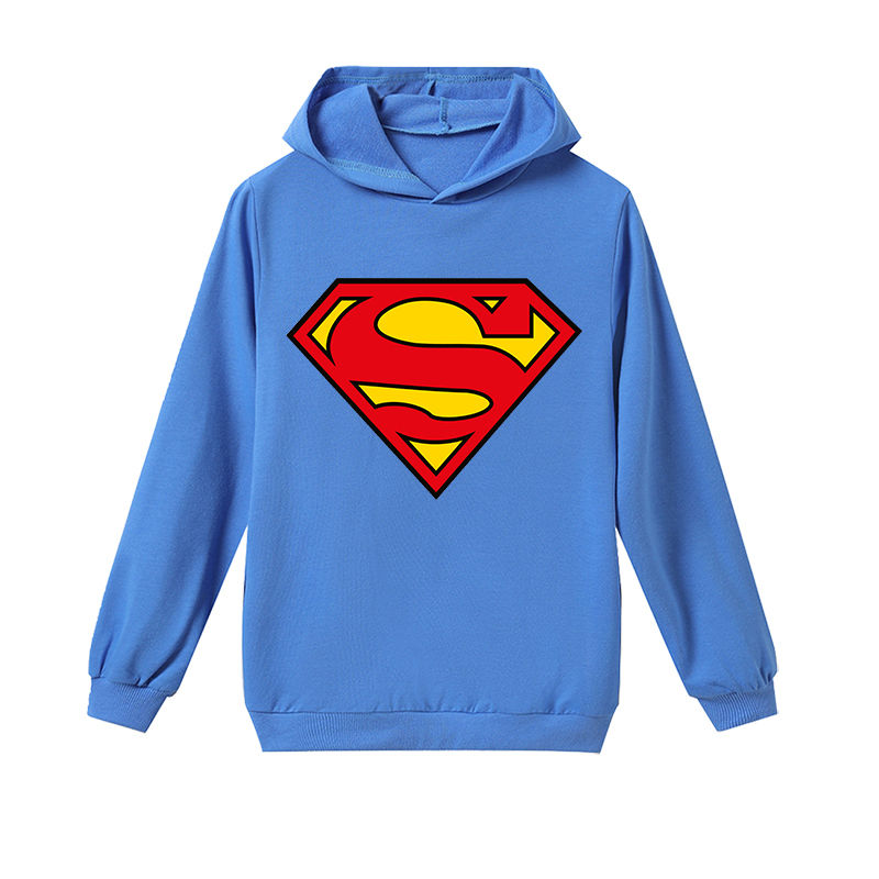 Áo Hoodie Tay Dài In Hoạt Hình Superman Dễ Thương Cho Bé Trai Và Gái