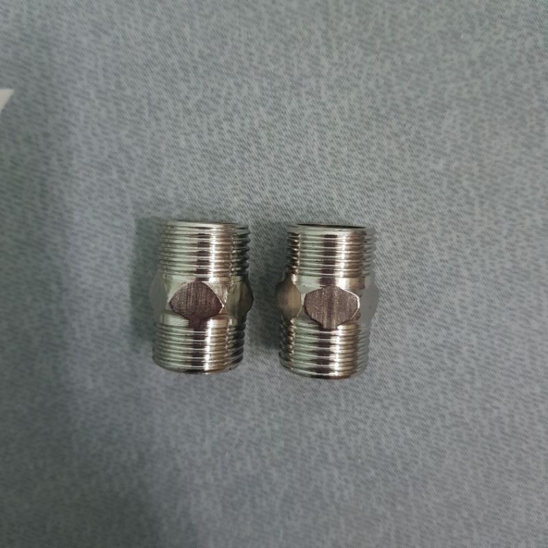 Kép inox ren 21, ren 2 đầu, chậu rửa mặt, bồn cầu, bình nóng lạnh ren 21.