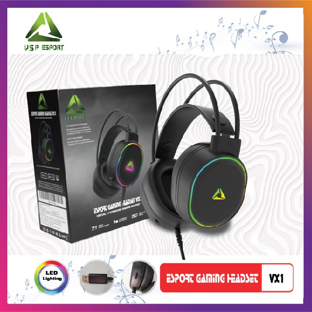 Tai nghe chuyên game thủ Gaming Headphone ESPORT GAMING VX1 7.1 GH6 Plus