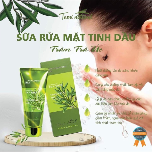 SỮA RỬA MẶT TINH DẦU TRÀM TRÀ CHO DA DẦU VÀ MỤN ( TÁC DỤNG SAU 7 NGÀY )