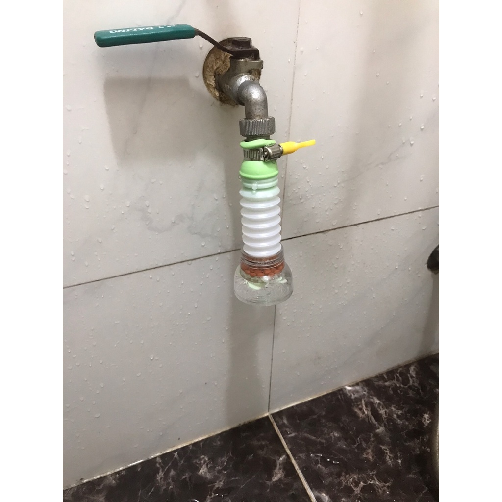 Đầu vòi tăng áp rửa chén bát xoay 360 độ, có đá khoáng lọc nước