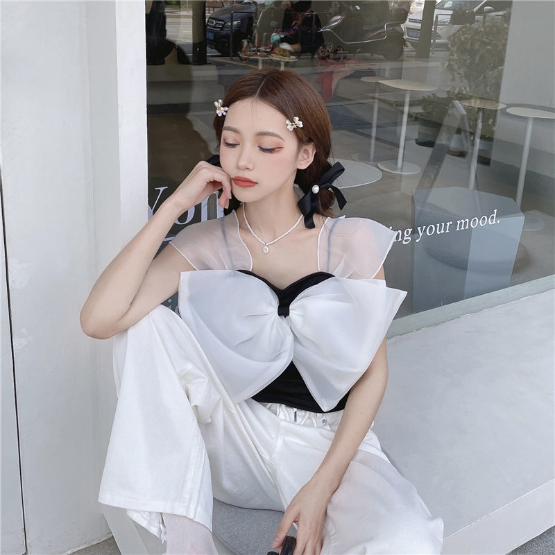 Áo Voan Sát Nách Phong Cách Hàn Quốc 2021 Cho Nữ
