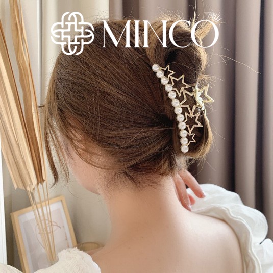 Kẹp tóc càng cua kim loại Minco Accessories phong cách tiểu thư KT07