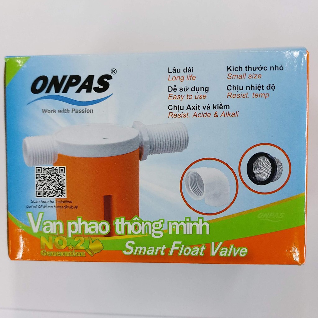 Van Phao Cơ ONPAS Cao Cấp Thế Hệ Mới, Van Phao Cơ Thông Minh, Chống Tràn Tự Động phi 21, phi 27 (Made in Việt Nam)