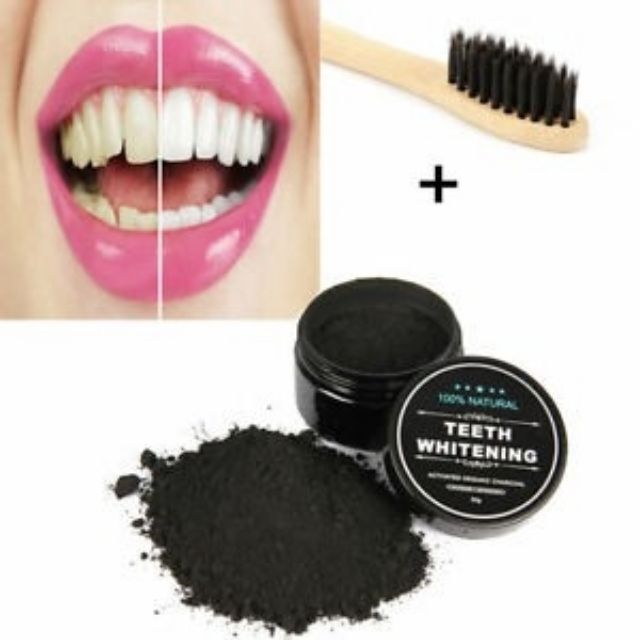 Bột tẩy trắng răng than hoạt tính teeth whitening