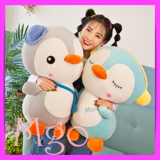 🐰 🥕 Gối ôm nhồi bông hình chim cánh cụt, gấu bông teddy hình chim cánh cụt đáng yêu 🥕 🐇