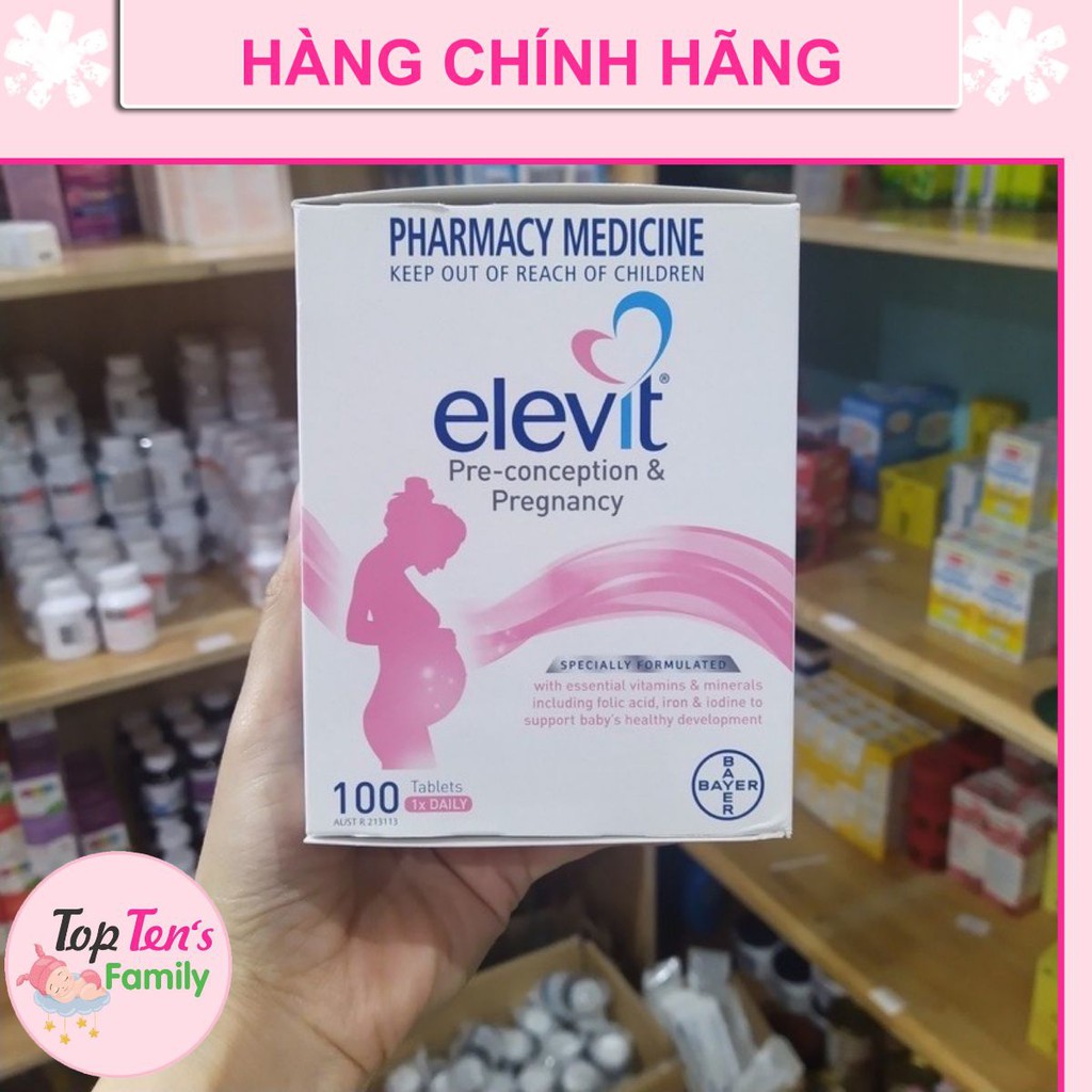 ❣️ [CHÍNH HÃNG 100%]  Vitamin Tổng Hợp Elevit Cho Bà Bầu 100 Viên 💯