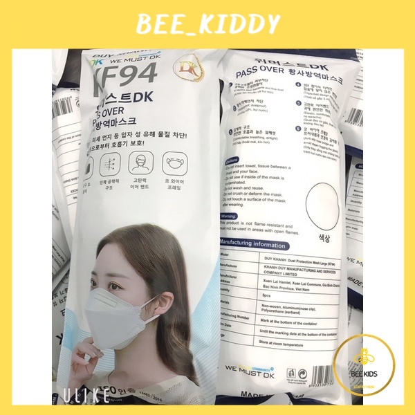 Khẩu trang kf94 duy khánh sét 50 cái sang sịn mịn 4 lớp có kháng khuẩn