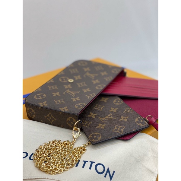 Túi quai xích lv.kèm 2 ví nhỏ size22cm fullbox