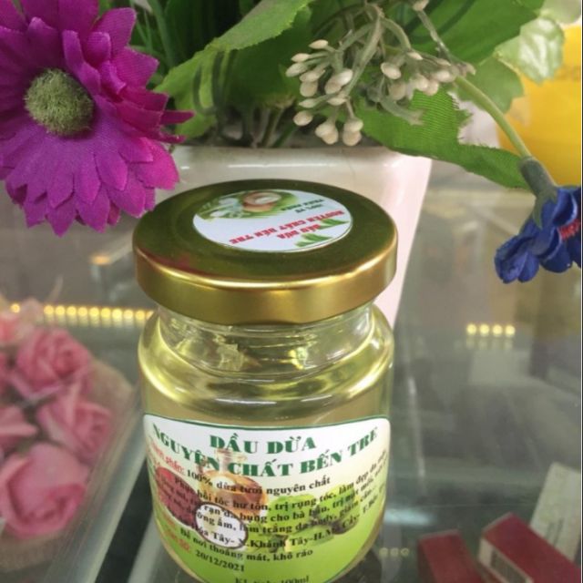 Dầu dừa nguyên chất 80ml ( cam kết chuẩn 100% nguyên chất, mùi thơm)