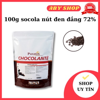 100g socola nút đen LOẠI NGON socola đen đắng 72% đi kèm chút vị ngọt nhẹ