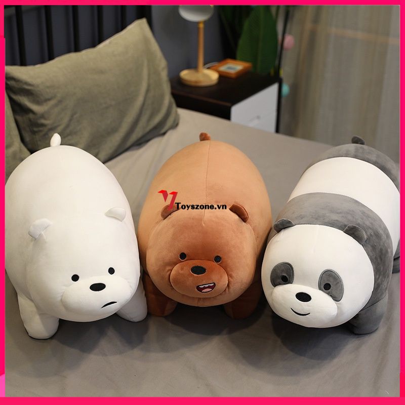Ba Gấu Nhỏ Đồ Chơi Sang Trọng Nằm Xuống Panda Búp Bê Búp Bê Gối Búp Bê Búp Bê Mềm Ngủ Gối