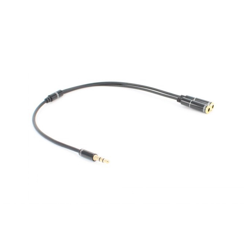 Giắc chia PC cổng 3.5mm Male sang 2 Female Audio