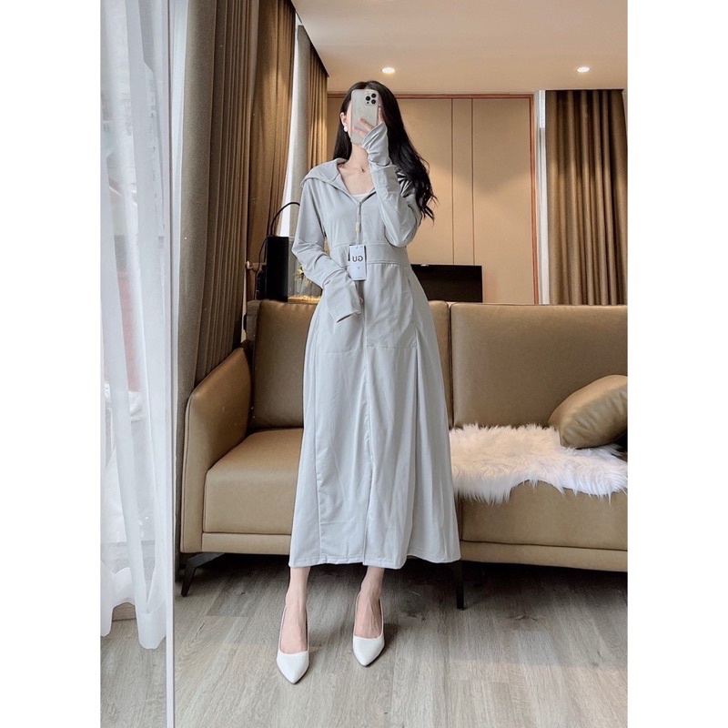 Áo choàng chống nắng toàn thân 2 lớp chất cườm đẹp
