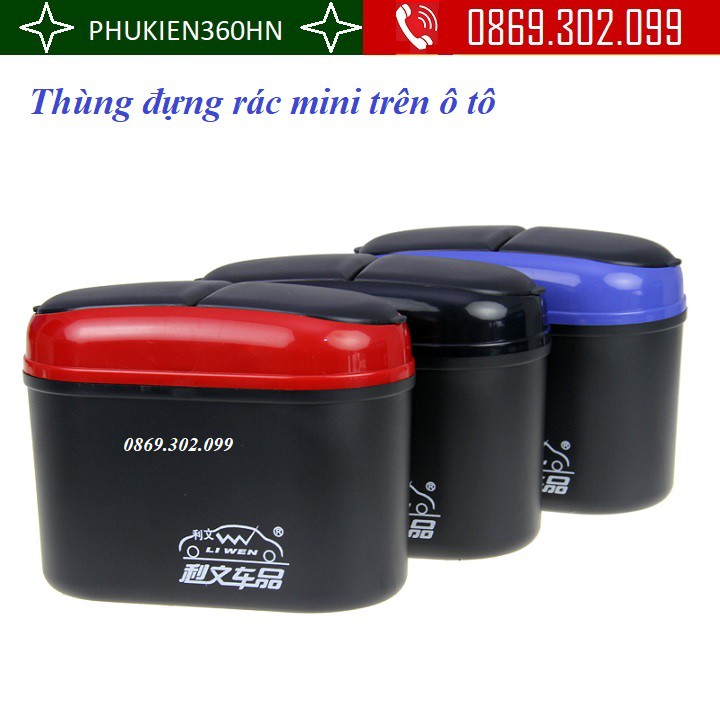 Thùng đựng rác mini trên xe ô tô