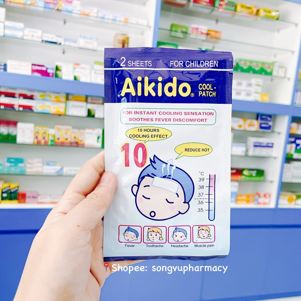 Miếng dán hạ sốt AKIDO - Cho cảm giác mát lạnh, làm dịu ngay cơn sốt khó chịu