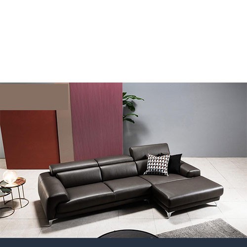 Bộ sofa da góc chữ L hiện đại kiểu dáng đẹp