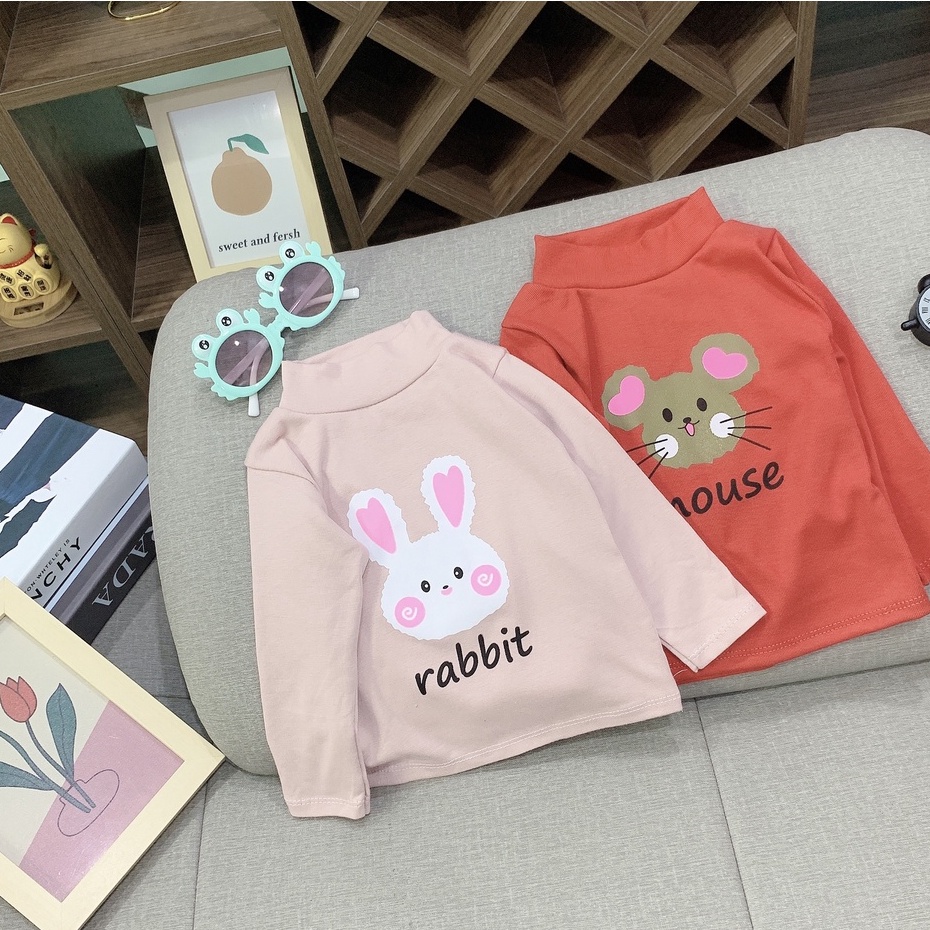 Combo 5 áo giữ nhiệt len tăm cổ cao cho bé 8-18kg