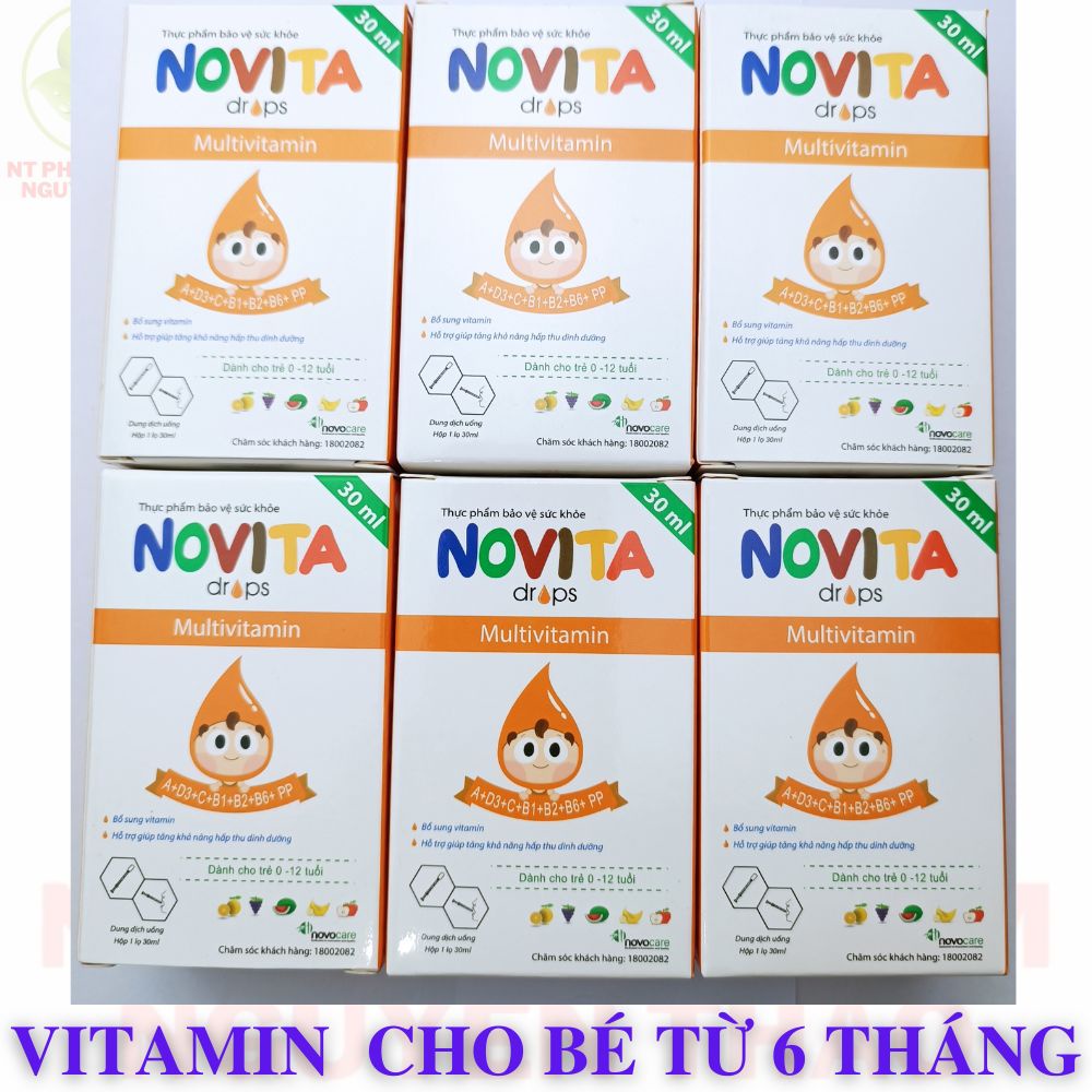 Vitamin tổng hợpCho Bé NOVITA Vitamin cho trẻ Vitamin A Vitamin B VitaMin C Vitamin PP Drops PKNT003