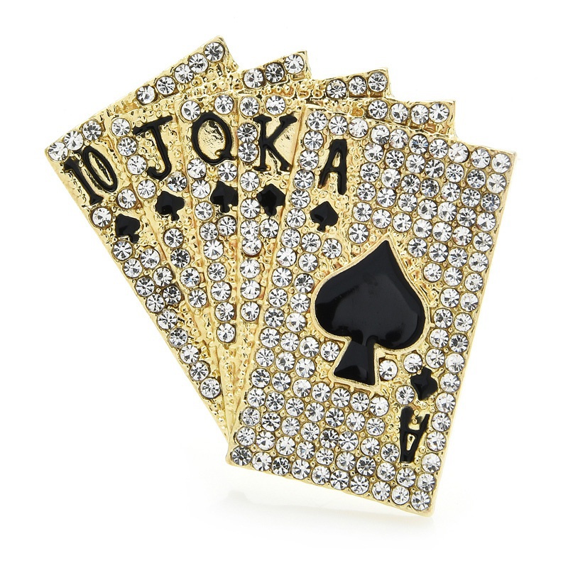 Ghim Cài Áo Hình Lá Bài Poker 10 J Q K A 2022 Đính Pha Lê Lấp Lánh Thời Trang Cho Nữ