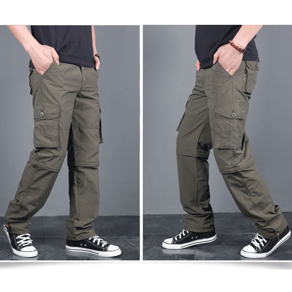 Quần Thể Thao Tháo Ống Jogger Nam US ARMY Vải Gió, Dáng Thể Thao, Bo Ống Trẻ Trung, Lưng Chun Thoải Mái