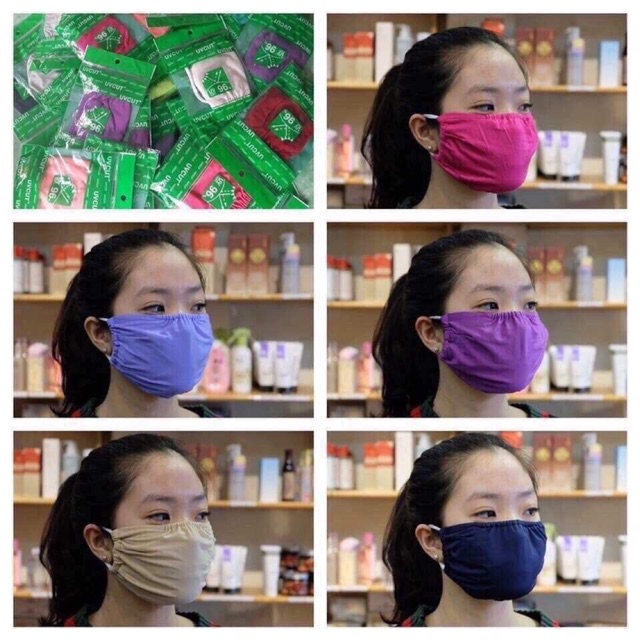 Khẩu trang vải chống nắng UV cut Nhật 96% chất liệu thoáng mát thiết kế ôm sát từ mũi xuống hết cằm | BigBuy360 - bigbuy360.vn