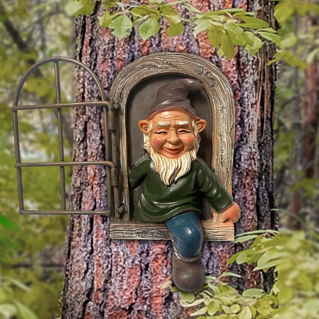 NICKOLAS Gnome Tượng Chú Lùn Nghệ Thuật Bằng Nhựa Resin Trang Trí Sân Vườn Ngoài Trời