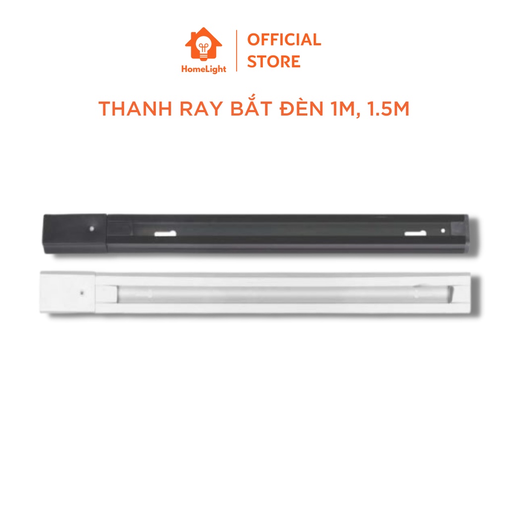 Thanh ray đèn rọi Home Light, ray trượt đèn rọi, Thanh ray 1m, 1.5m