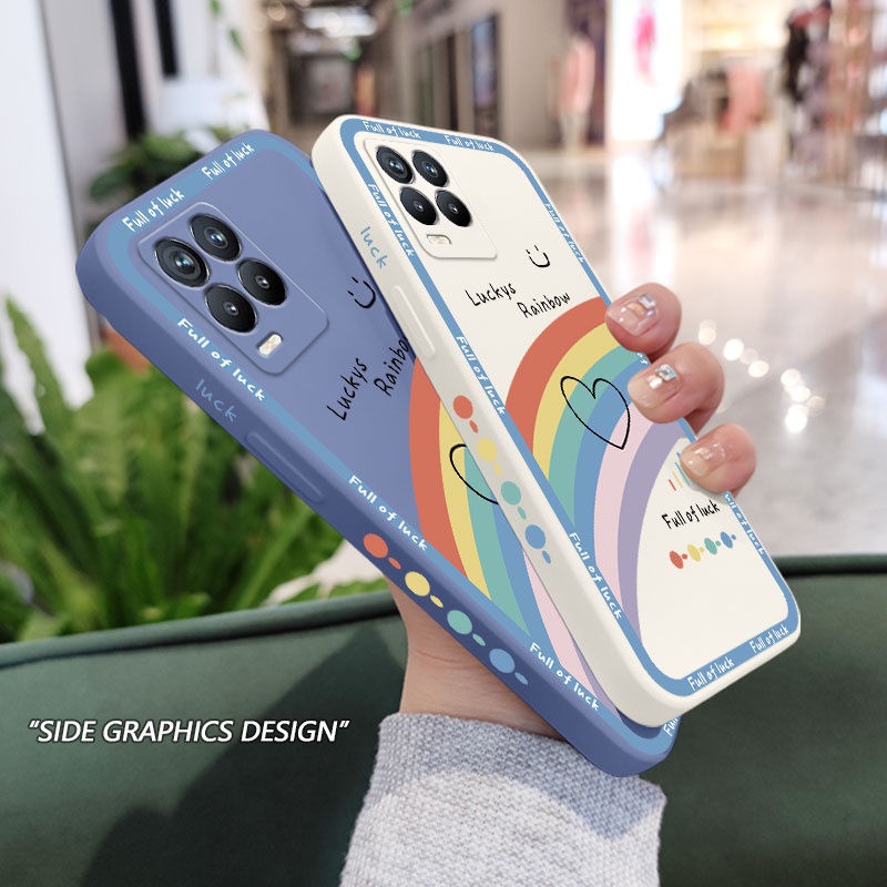 Ốp Điện Thoại Silicone Dẻo In Họa Tiết Cầu Vồng Cho Realme 8 8i Pro 4G 5G