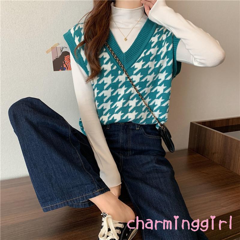 Áo Thun Sát Nách Cổ Chữ V Họa Tiết Hình Học Nhiều Màu