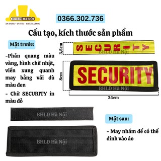 Bộ phản quang SECURITY dán áo đeo CCHT