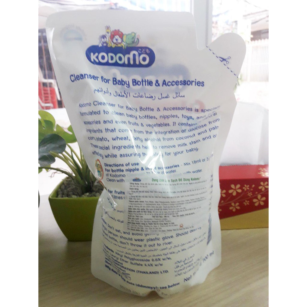 Nước Rửa Bình Sữa Kodomo date moi túi 700ml( hàng chuẩn có tem công ty phân phối) sỉ SLL