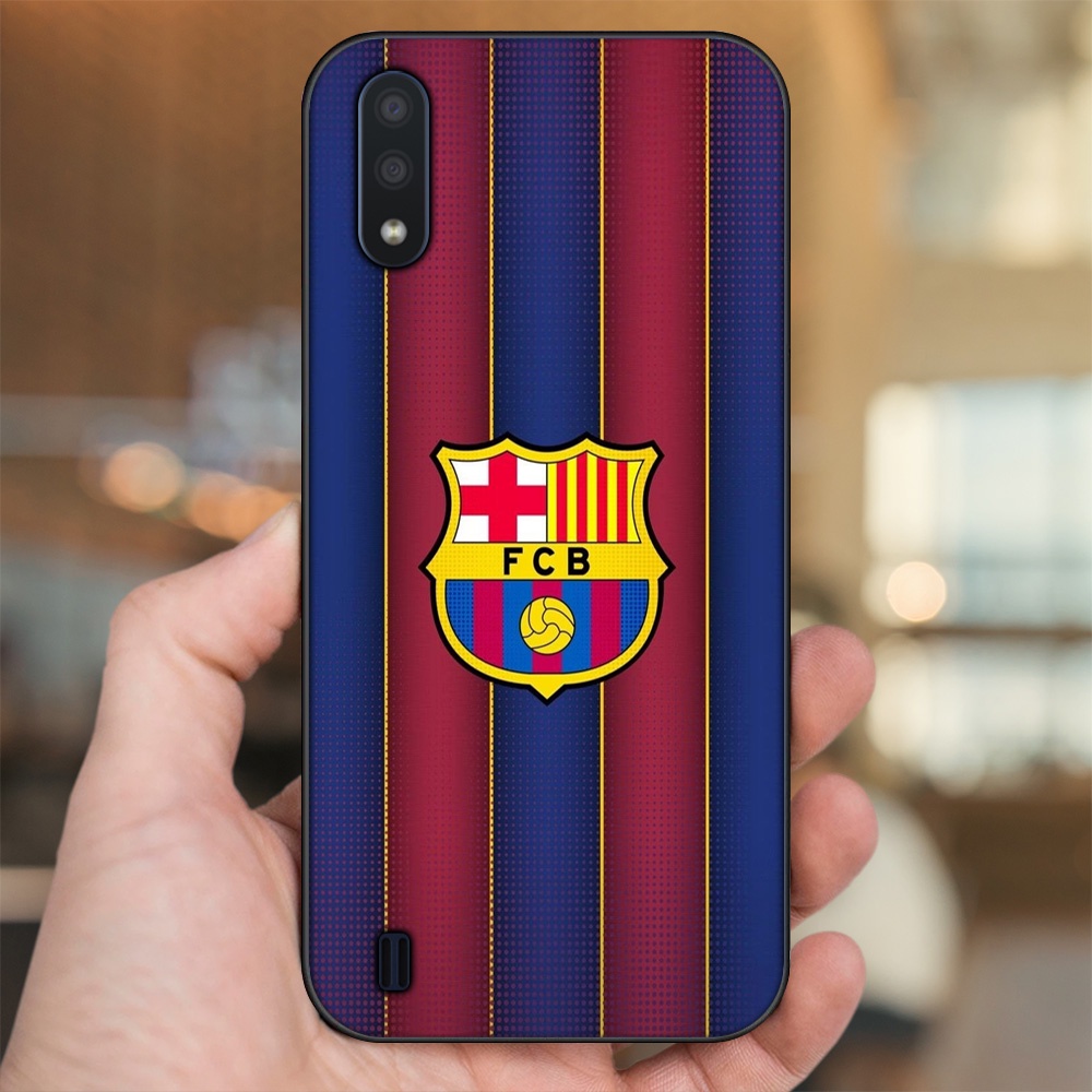 Ốp lưng Samsung A01 viền đen in hình Barcelona Barca