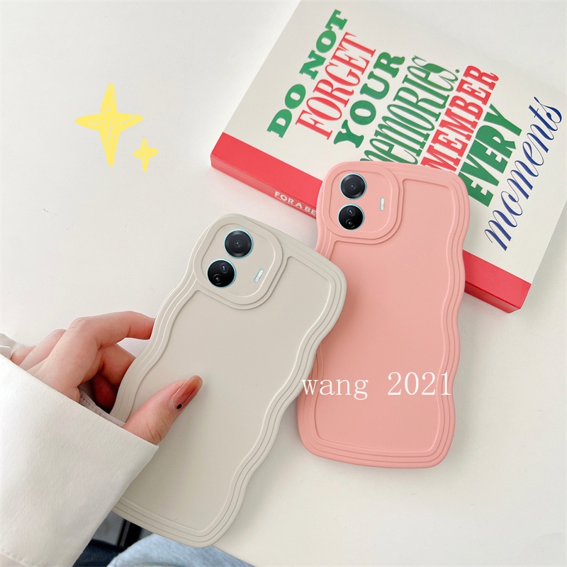 Ốp Điện Thoại Silicone Mềm Họa Tiết Gợn Sóng Đơn Giản Cho VIVO Y02s Y77 5G