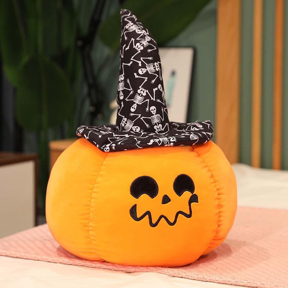 Gối Nhồi Bông Hình Bí Ngô Hoạt Hình Trang Trí Halloween