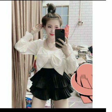 Áo nhúng buộc nơ (ảnh chụp thật)