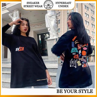 ÁO THUN TAY LỠ SWE LOGO UNISEX - GIN STORE
