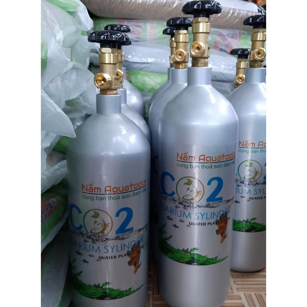[Mã PET50 giảm 10% - tối đa 50K đơn 250K] Bình CO2 Thuỷ Sinh 3kG, Full Khí | Bình CO2 Sắt 3kG New 100%