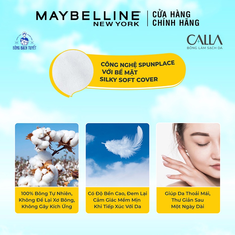 [Quà tặng không bán] Hộp bông tẩy trang Mấy Bé Lì Maybelline New York x Calla Gimmick