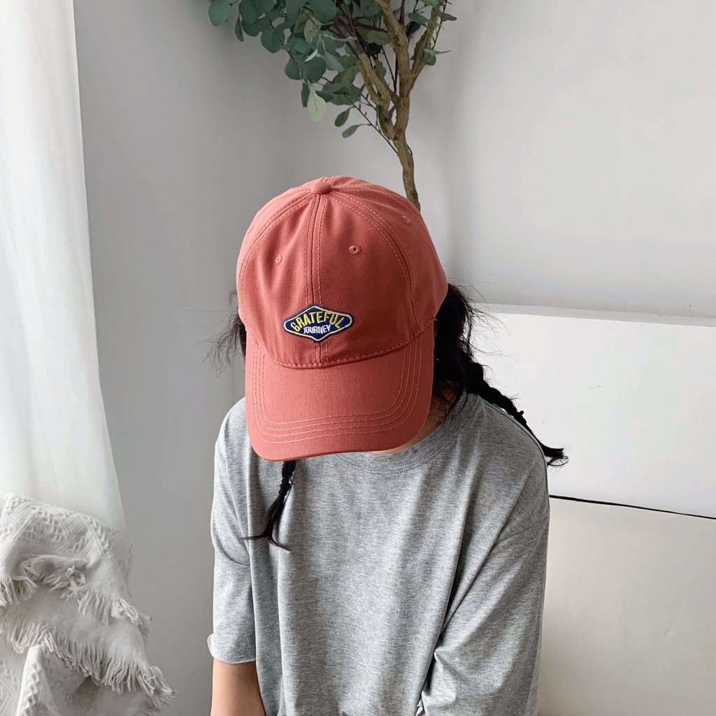 Mũ lưỡi trai thêu chữ phong cách hip hop đường phố Hàn Quốc cho nam nữ