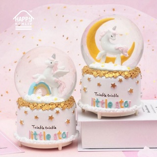  HAPPY HOMLIV Quả Cầu Pha Lê Phát Nhạc Hình Bông Tuyết Làm Quà Tặng Sinh Nhật   Năm Mới Cho Bạn Gái 