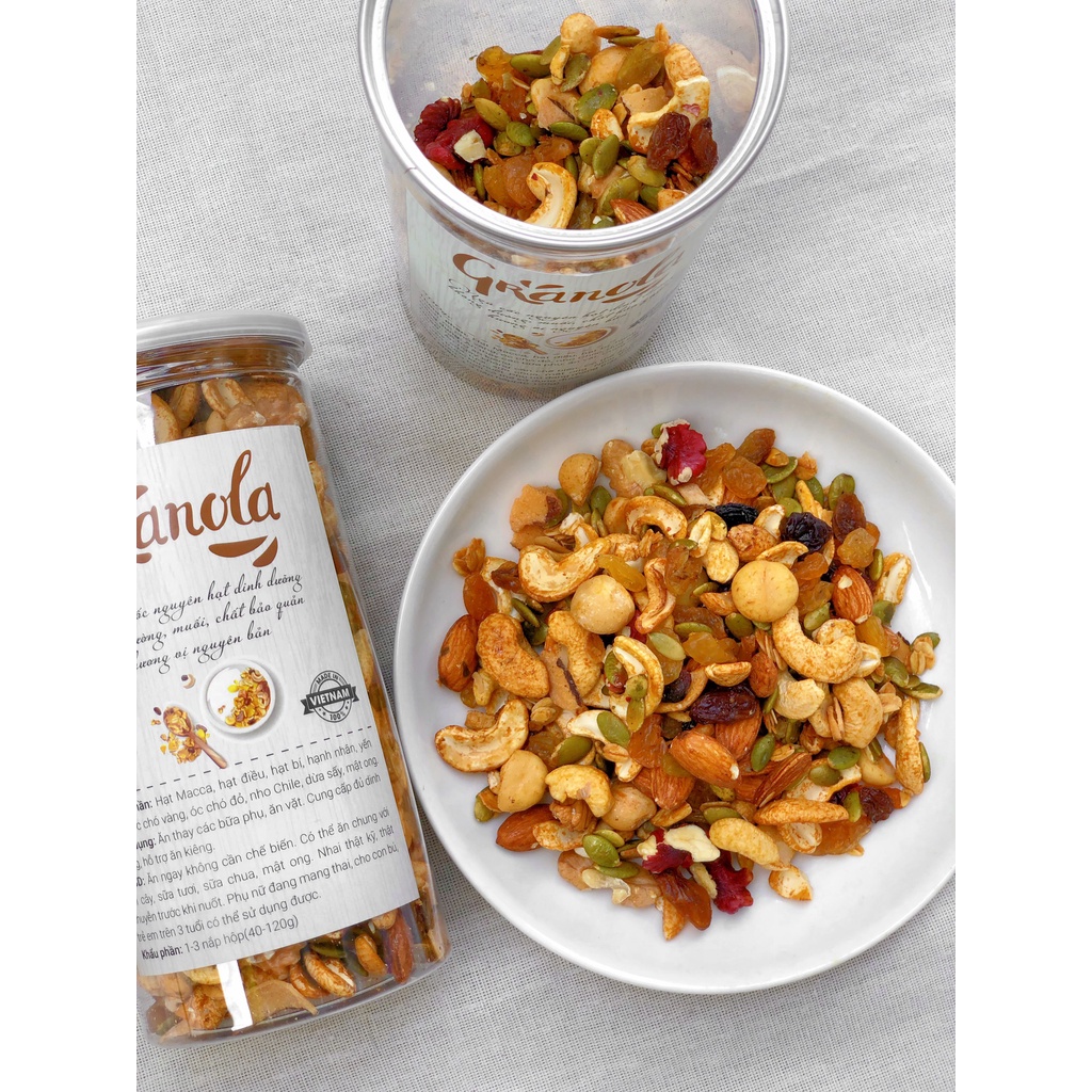 Granola siêu hạt có macca với 5% nguyên yến mạch Nhà MinFood, ngũ cốc giảm cân dinh dưỡng 500g