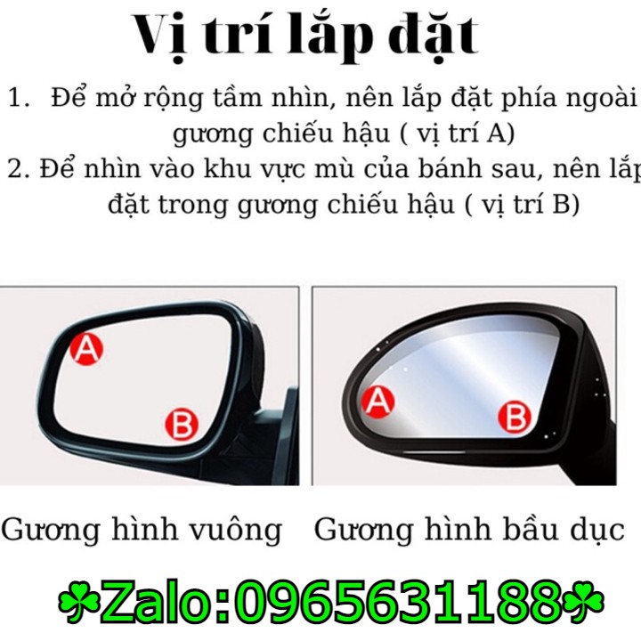 Gương Cầu Lồi 360 Độ Có Viền BH-1003 Gắn Gương Chiếu Hậu Xe Hơi, Ô Tô Xe Máy