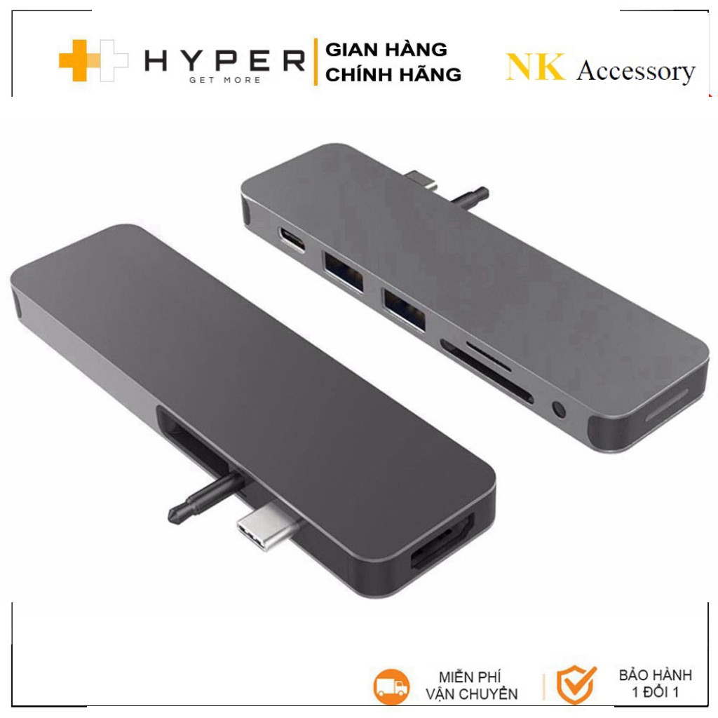 T-  Cổng chuyển HyperDrive 7-in-1 Solo USB-C Hub cho Macbook, PC & Devices -  Hàng Chính Hãng