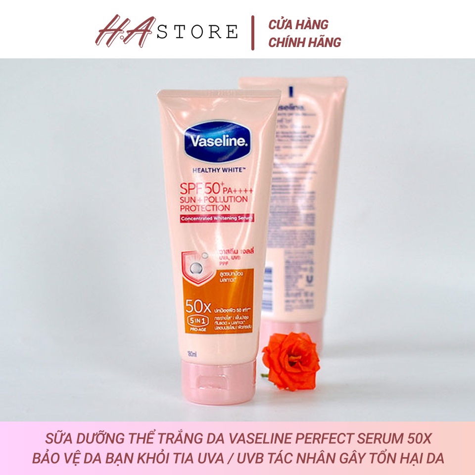 Sữa Dưỡng Thể Trắng Da Chống Nắng Vaseline Perfect Serum 50X