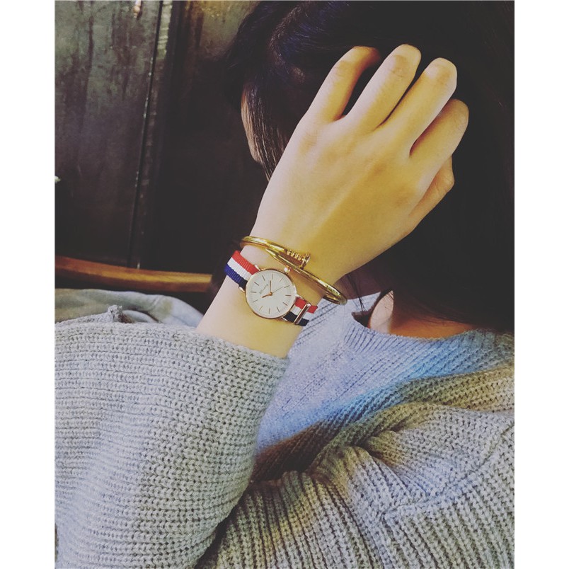 Đồng hồ Nam Nữ Geneva mặt tròn dây dù trẻ trung - MS40 | BigBuy360 - bigbuy360.vn