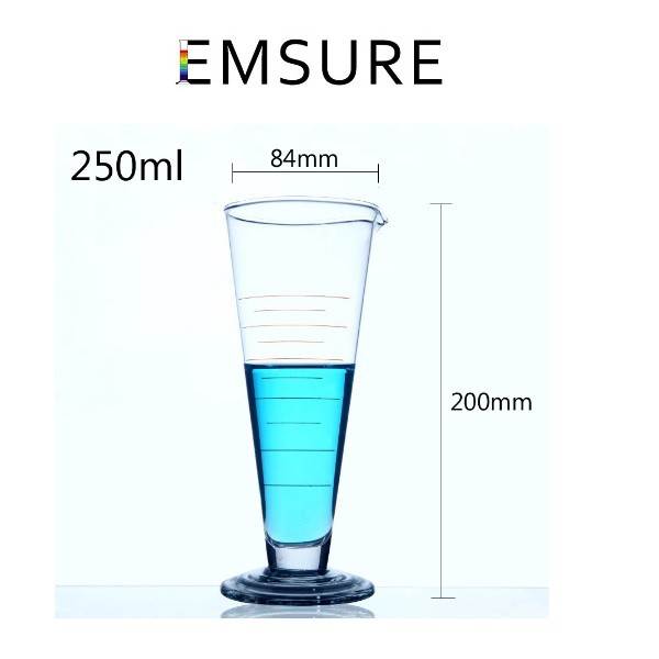 Ly Cốc thủy tinh chia vạch đong lường siro syrup cà phê trà sữa sữa tươi pha chế 50-100-250 ml | Beakers-fun [EMSURE357]