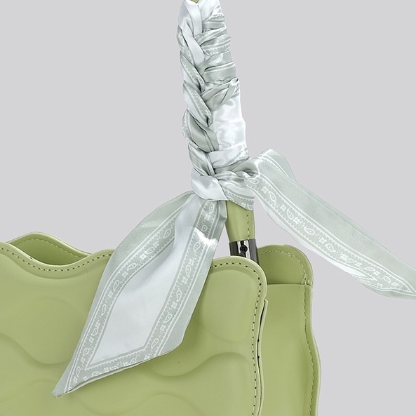 🌸Hàng Order🌸 Túi Xách Nữ CEEKAY Da Trơn Dập Vân Nổi Kiểu Lượn Sóng Quai Da Quấn Nơ Sang Chảnh Nữ Tính 🌸Hàng Quảng Châu