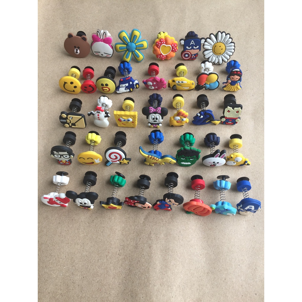 Jibbitz lò xo, charm gắn dép sục lò xo, sticker lò xo gắn dép sục cross - Cross house