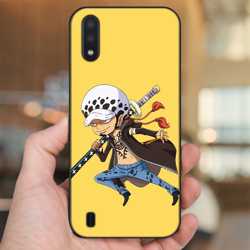 Ốp lưng Samsung A01 viền đen in hình Law One Piece